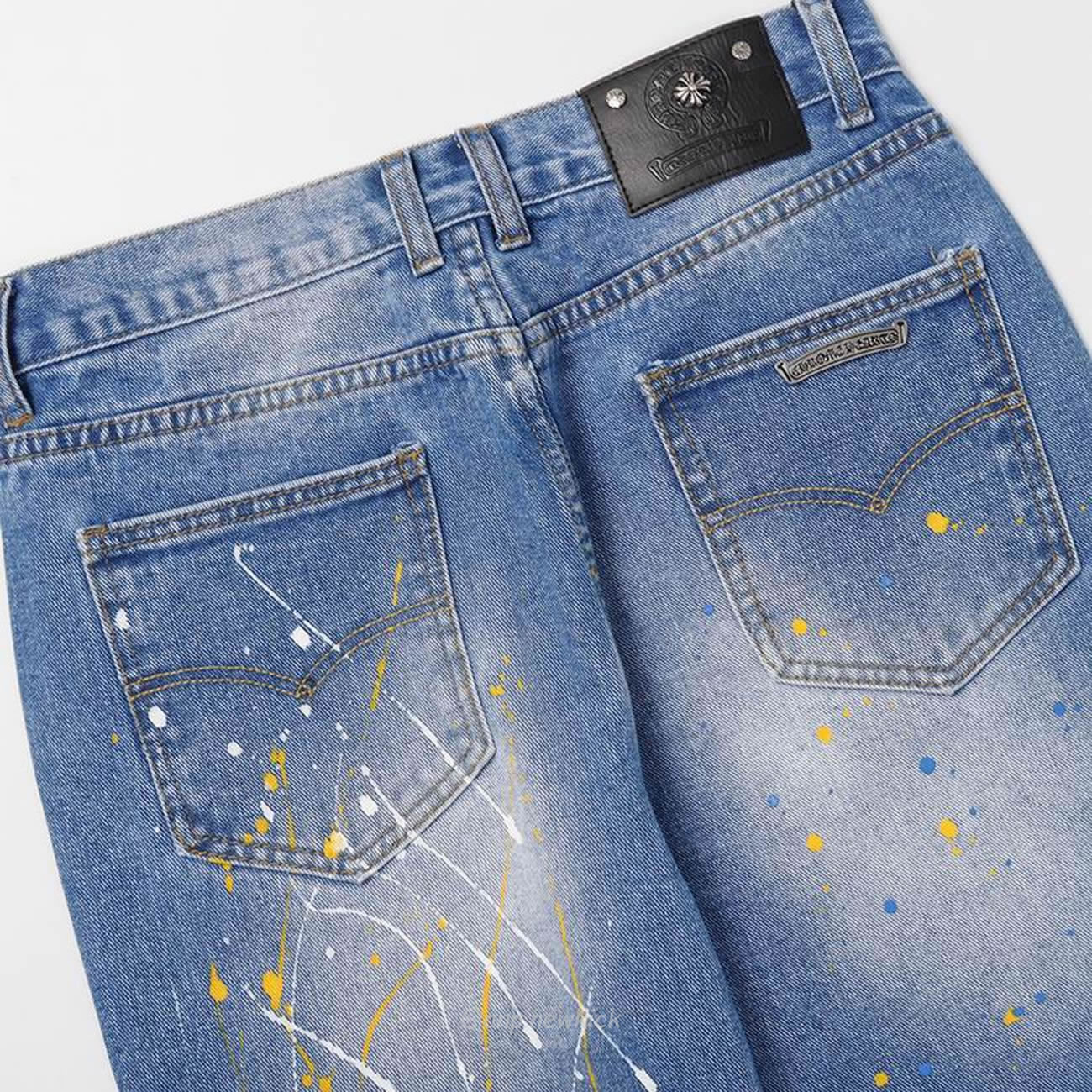 Chrome Hearts Blue Speckle Jeans Cross (10) - www.newkick.org